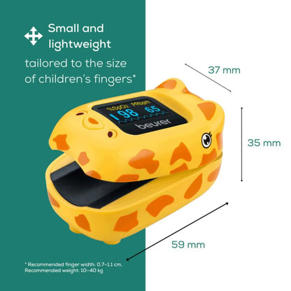 Beurer Pulse Oximeter PO 13 Kids - Finger Oxygen Saturation Monitor for Children