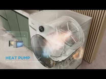Midea Front Load Dryer - 8Kg - 14 Programs - Smart Control - Anti-Crease - (MD200H80WB/T)