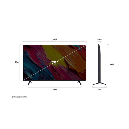 LG 75 inch QNED AI QNED70 4K Smart TV AI Magic remote HDR10 webOS25 2025