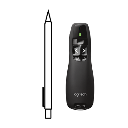 Logitech Wireless Presenter R400, Wireless Presentation Remote Clicker with Laser Pointer