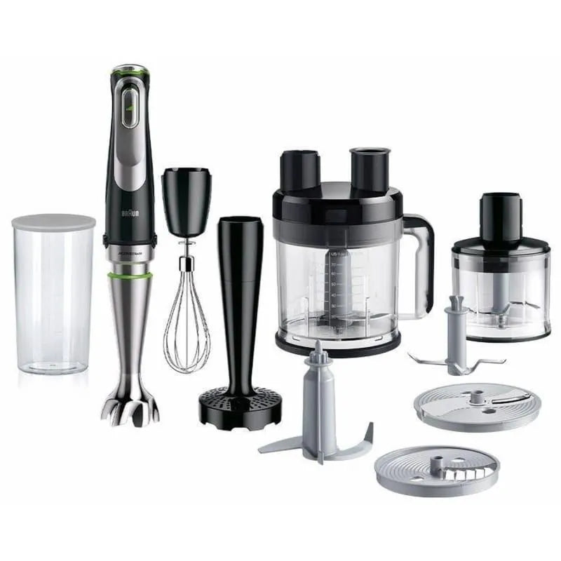 Braun MultiQuick 9 Multifunction Hand Blender, 2 Liter, 1200 Watt, Silver Black - MQ 9187XLI( International Warranty )
