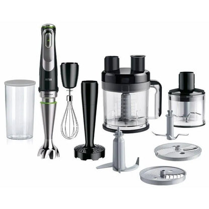 Braun MultiQuick 9 Multifunction Hand Blender, 2 Liter, 1200 Watt, Silver Black - MQ 9187XLI( International Warranty )