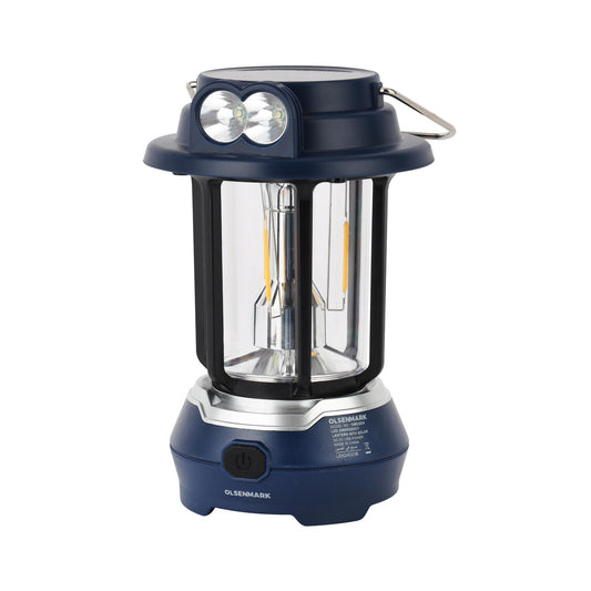 Olsenmark LED Emergency Lantern with Solar – OME2824, Energy Efficient, Super Bright, 7 Hours Runtime, Portable, Compact