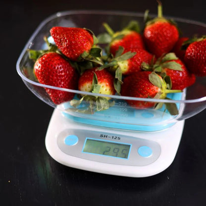 Royalford Electronic Kitchen Scale | High Precision Strain Gauge Sensor | Digital Weighing Scale | Transparent Bowl| Multi-Unit Display| Auto-Off Functionality (RF9515)