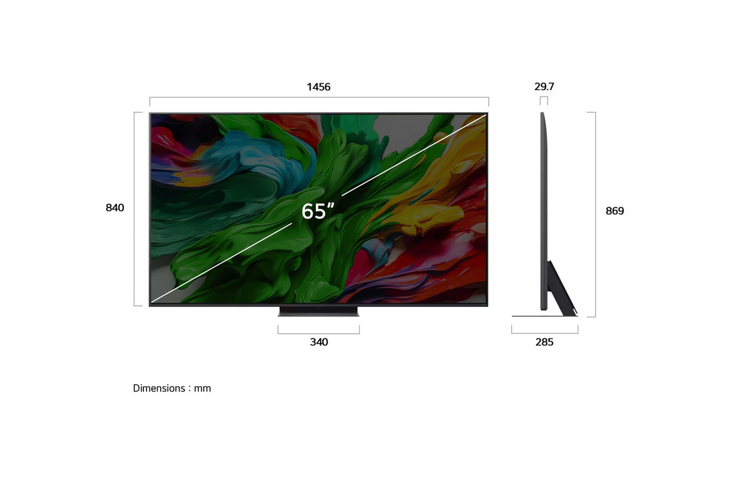 65 inch LG QNED evo AI QNED86 MiniLED 4K 120Hz Smart TV AI Magic remote webOS25 2025