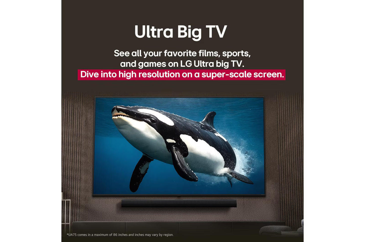LG 55 Inch LG UHD AI UA85 4K Smart TV AI Magic remote HDR10 WebOS25 2025 (55UA85006LA.AMNE)