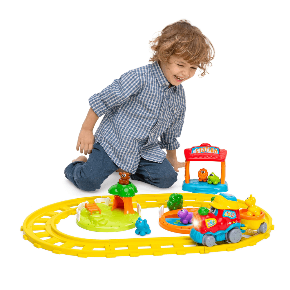 Chicco ABC Adventure Train Educational Toy, Motorized, 6 Animal Figures, 2 Languages