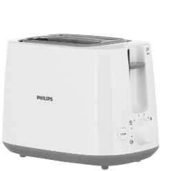 PHILIPS Daily Toaster 2 Slice 900 Watt - White HD2581