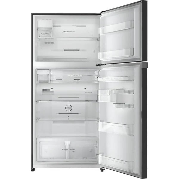 Toshiba Top Mount Refrigerator - 554 Ltr - Black-Glass - (GR-RT735WE(XK))
