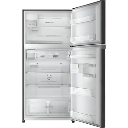 Toshiba Top Mount Refrigerator - 554 Ltr - Black-Glass - (GR-RT735WE(XK))
