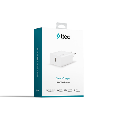 TTEC Smart PD Travel Charger 20W - White