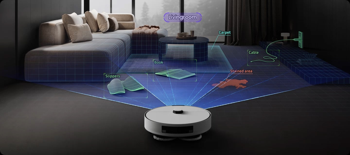 Samsung Bespoke Jet Bot Combo Steam AI Robot Vacuum (VR7MD97714G/EU)