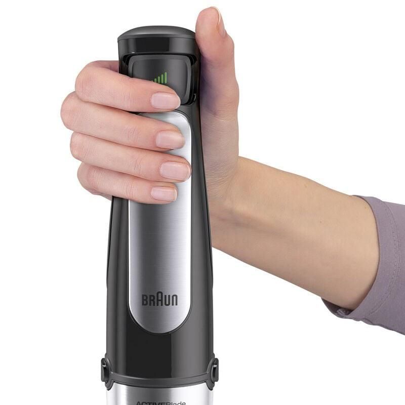 Braun MultiQuick 7 Multifunction Hand Blender, 600ml, 1000 Watt, Black Silver - MQ7075 ( International Warranty )