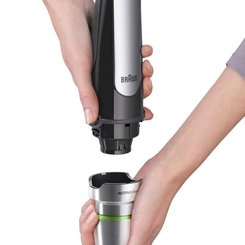 Braun MultiQuick 7 Multifunction Hand Blender, 600ml, 1000 Watt, Black Silver - MQ7075 ( International Warranty )