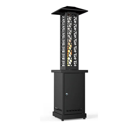Samix Outdoor Square Decorated Patio Gas Heater Black