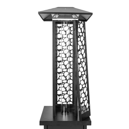 Samix Outdoor Square Decorated Patio Gas Heater Black