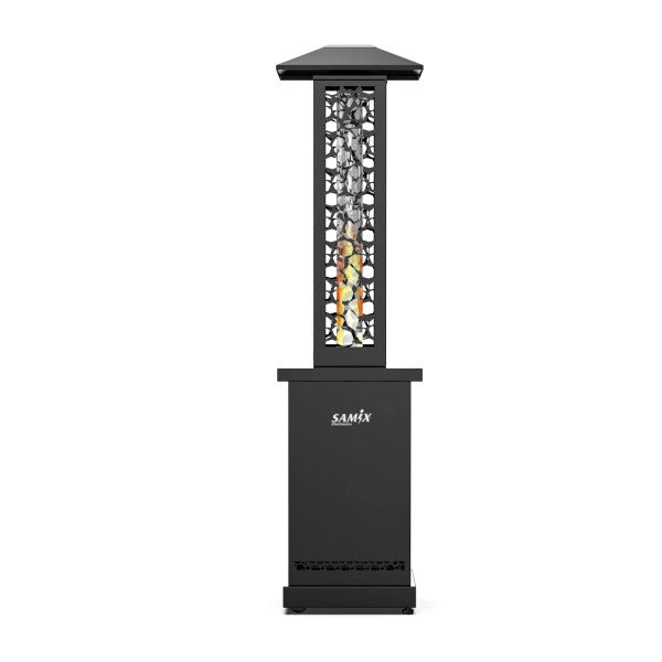 Samix Outdoor Square Decorated Patio Gas Heater Black