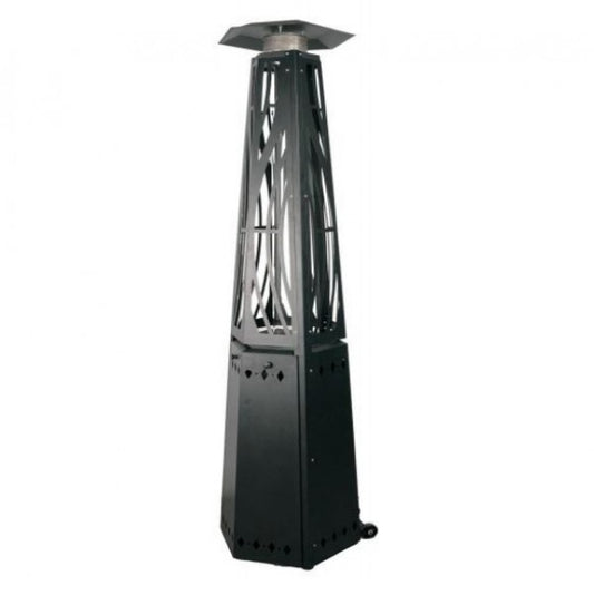 Samix Outdoor Square Decorated Patio Gas Heater Black