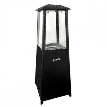 Samix Outdoor Square Pyramid Patio Gas Heater Black