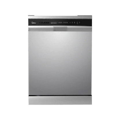 Midea Dishwasher -14 sets - 8 Programs - 3 baskets - Silver - (WQP14-W7633C(S))
