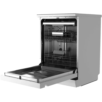 Midea Dishwasher -14 sets - 8 Programs - 3 baskets - Silver - (WQP14-W7633C(S))