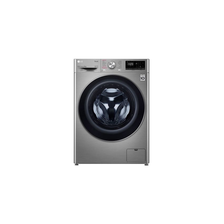 Front Load Washer 8KG , AI Direct Drive Motor, Steam , Silver Color