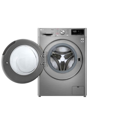 Front Load Washer 8KG , AI Direct Drive Motor, Steam , Silver Color