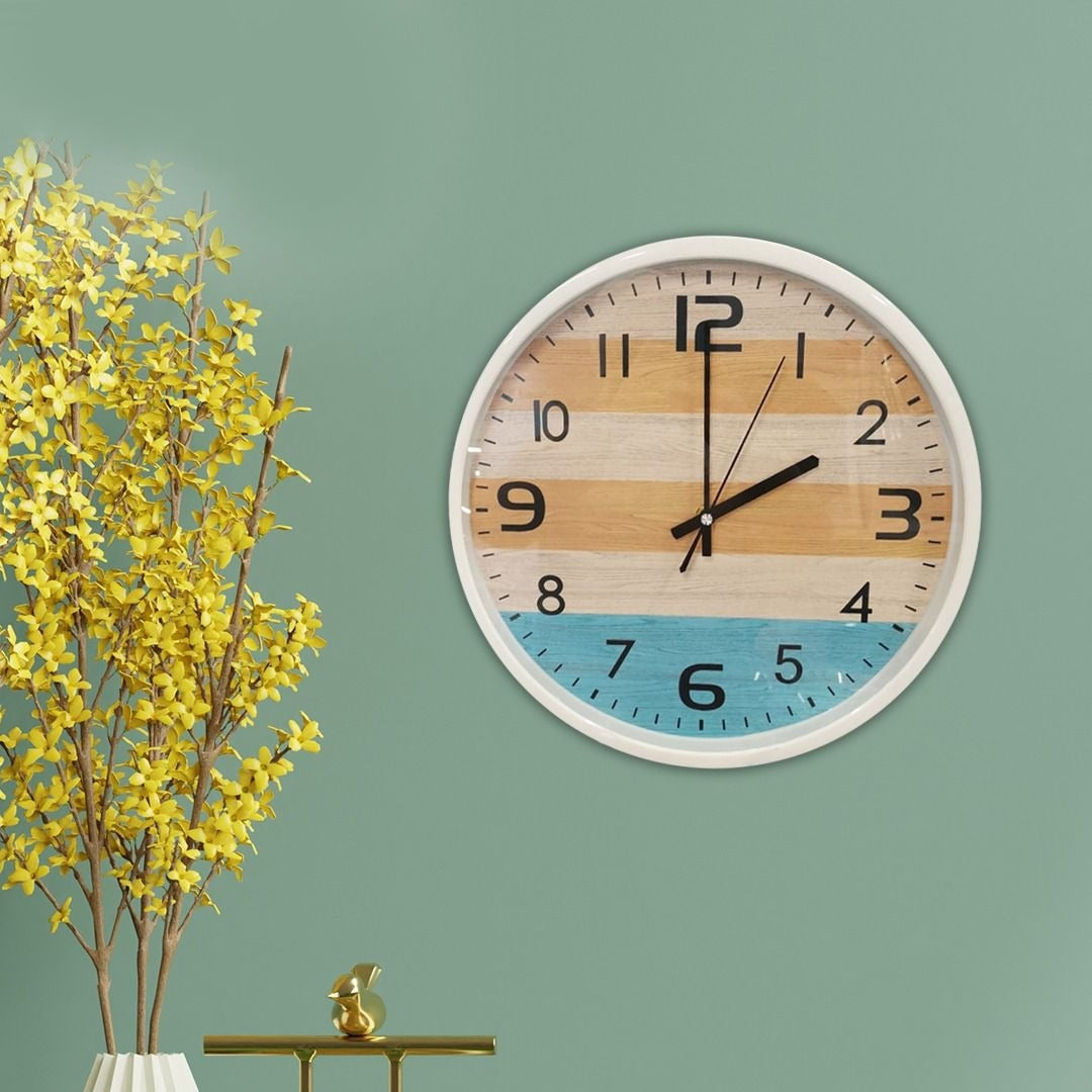 Round Wall Clock - 34 Cm