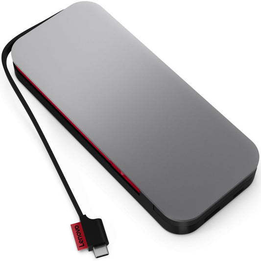 Lenovo Go USB-C Laptop Power Bank 20000mAh Capacity 65W 3 Hours Charging Time, Storm Grey