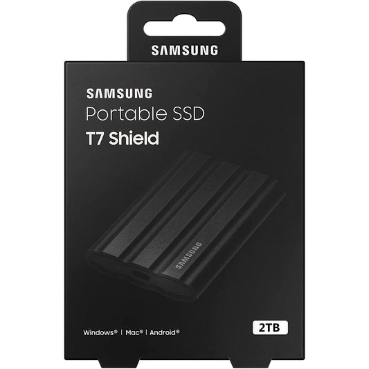 SAMSUNG T7 Shield Portable SSD USB 3.2 2TB IP65 Rating For water & Dust Resistance For PC / Mac / Android / Gaming Consoles