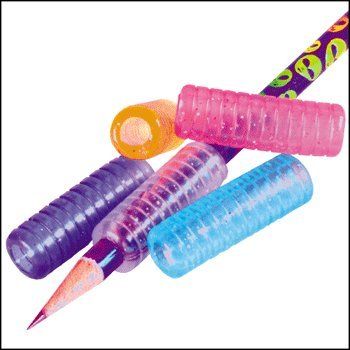 Pencil Rubber Grips Neons - Pack of 12
