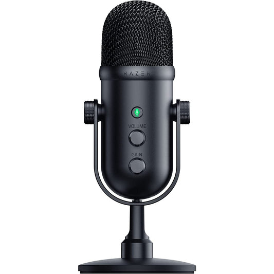 Razer Seiren V2 Pro USB High Pass Filter Monitoring/Gain & Mute Buttons Shock Absorber & Mic Windsock