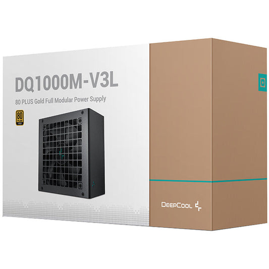 DeepCool DQ1000M-V3L 1000W 80+ Gold Full Modular Japanese Capacitors Power Supply - Black