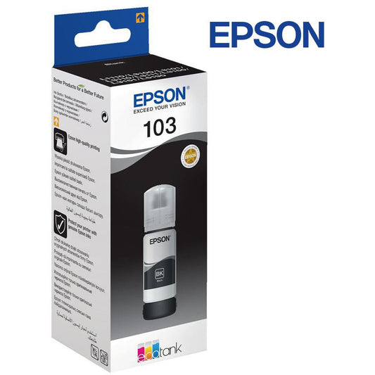 Genuine Epson 103 EcoTank Ink Bottle 65 ml - Black