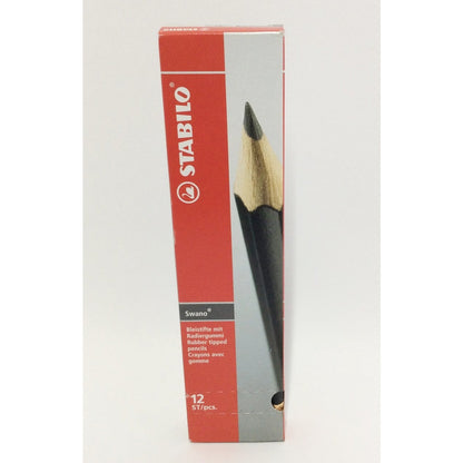 Stabilo Pencils HB with Eraser - Swano (Pack of 12)