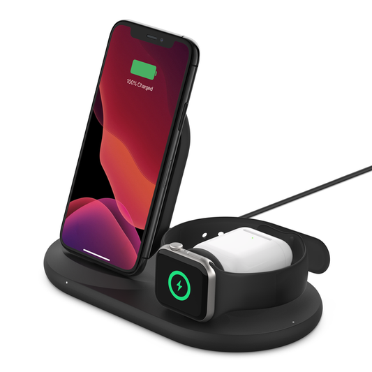 Belkin BOOST CHARGE 3-in-1 Wireless Charger Black ARCO0024794