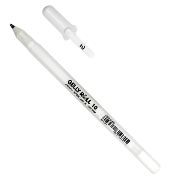Gelly Roll Gel Pens (Writes on Black!) - White 10