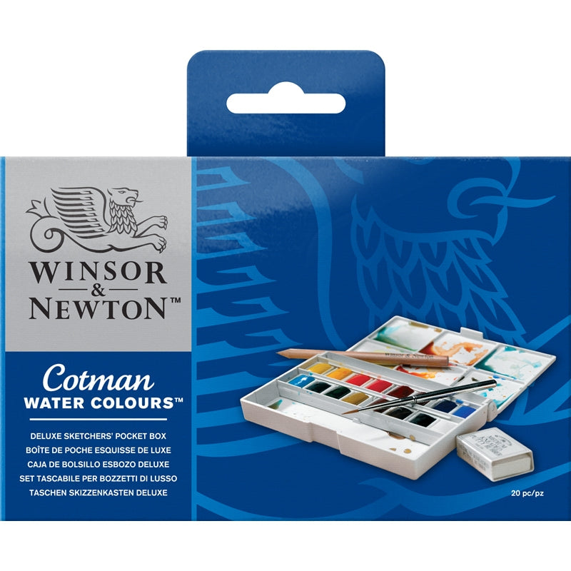 Winsor & Newton Cotman Water Color Deluxe - 16 Half Pans
