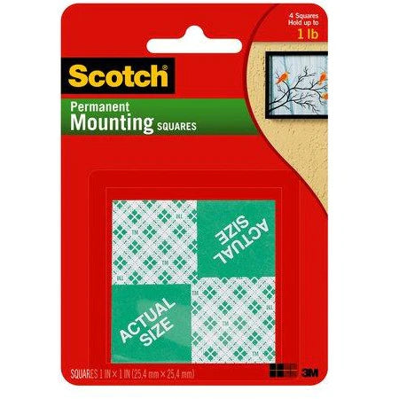 Scotch® Indoor Mounting Squares 25.4x25.4 mm - Pack of 16