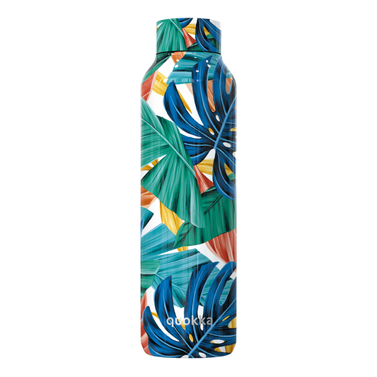 QUOKKA THERMAL SS BOTTLE SOLID COLOR JUNGLE 630 ML