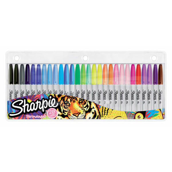 NEW Sharpie 28 Fine Permanent Markers - Pack of 28