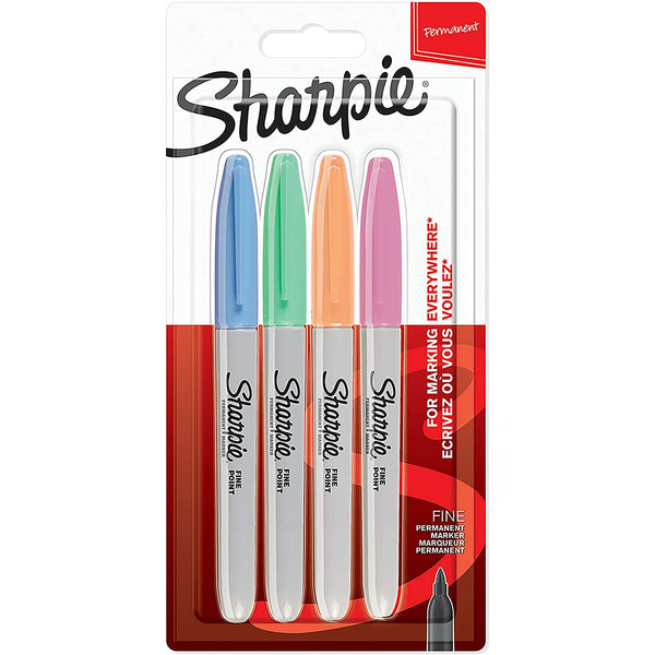 NEW Sharpie Pastel Fine Permanent Markers - Pack of 4
