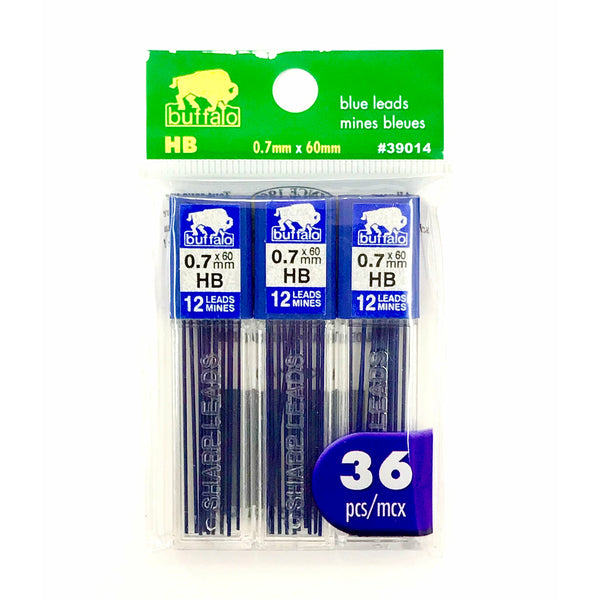 Buffalo Blue Colour 0.7mm HB Leads - Pack of 36