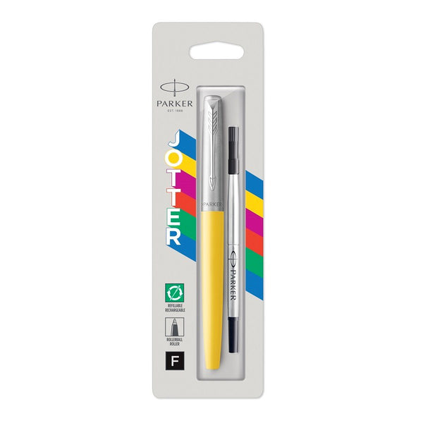 NEW Parker Jotter Rollerball Pen Fine Tip Yellow