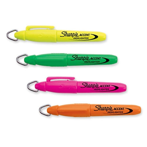 Paper Mate Accent Mini Highlighters with Keychain - Pack of 6