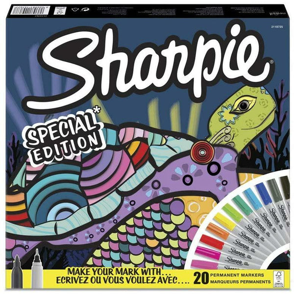 NEW Sharpie Special Edition Turtle Permanent Markers Set - Pack of 20