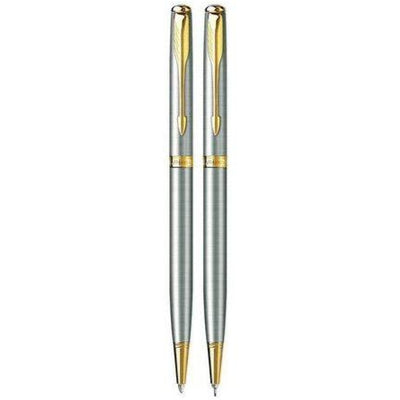 Parker Sonnet Steel GT Ballpoint Pen & 0.5mm Mechanical Pencil Set