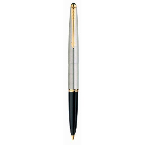 Parker 45 Flighter Stainless Steel Gold Trim Fountain Pen