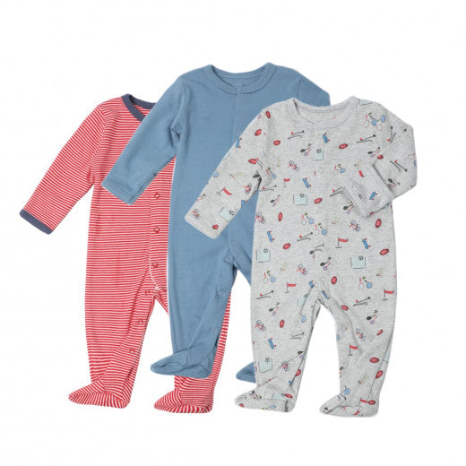 Colorland - Baby Romper 3 Pieces In One Pack - 0-12 Months