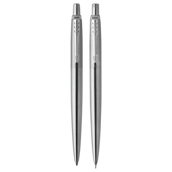 Parker Jotter Stainless Steel CT Ballpoint Pen + 0.5mm Mechanical Pencil Set